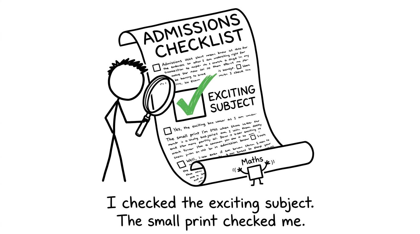 The tiny Maths requirement hiding in the admissions small print
