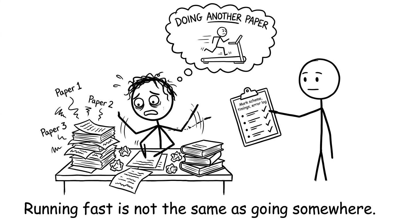 A student learns that more papers isn't always better