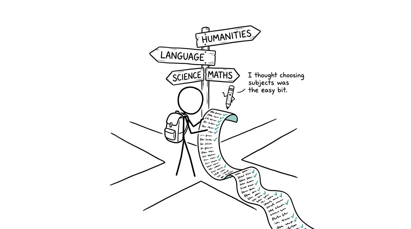 A student facing a surprisingly complicated GCSE options crossroads
