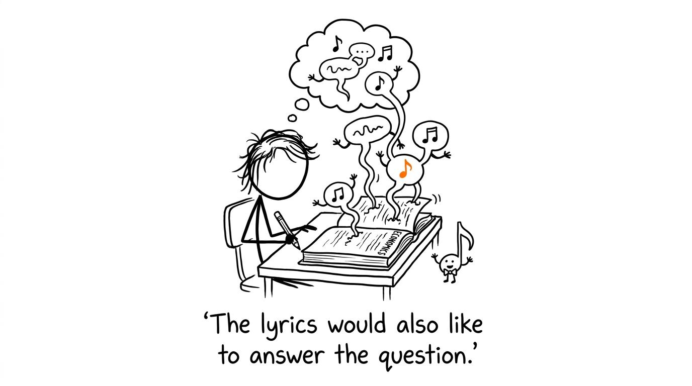 Song lyrics attempting to enter an Economics textbook