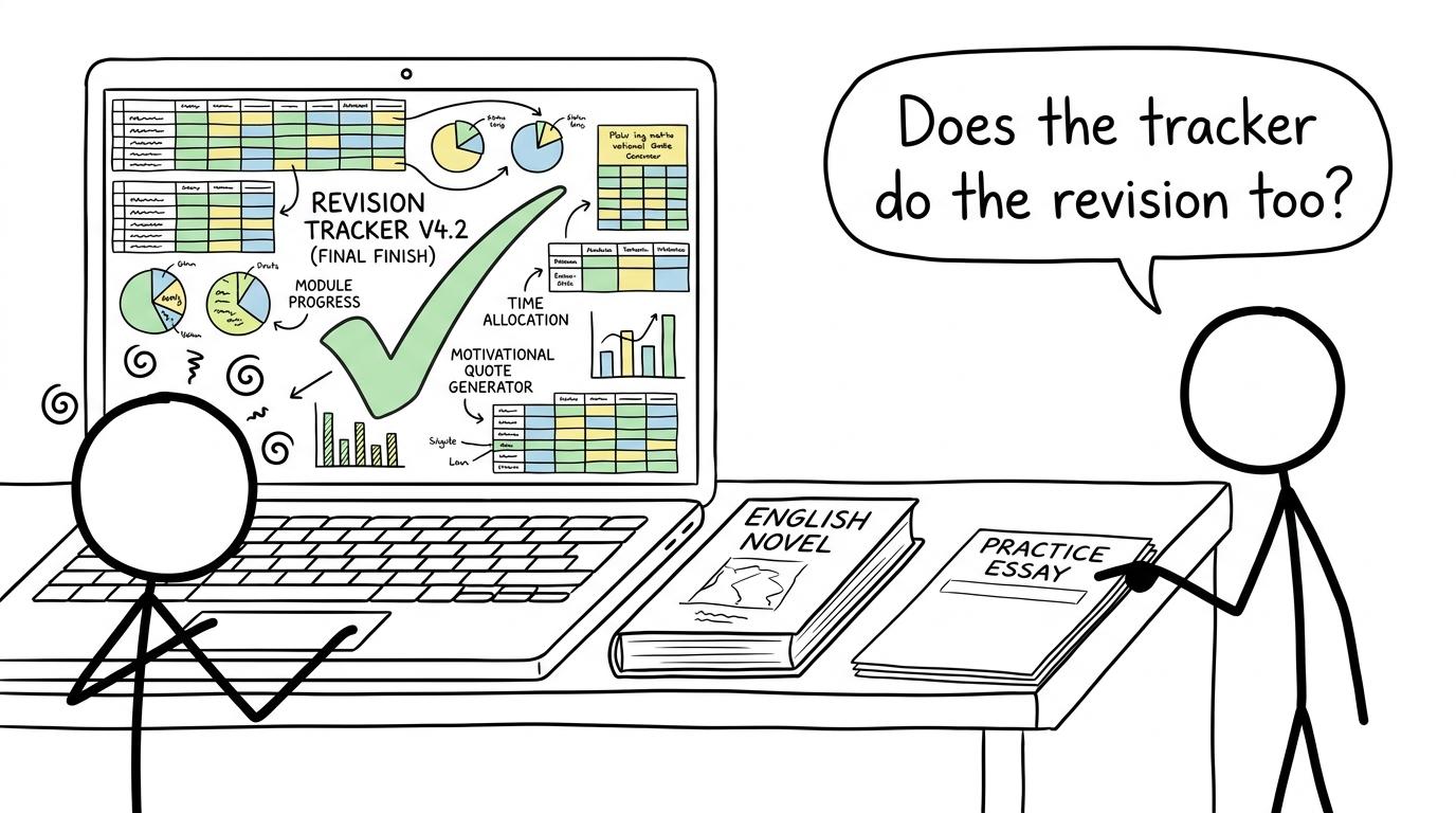 A student wonders whether an elaborate tracker can do the revision