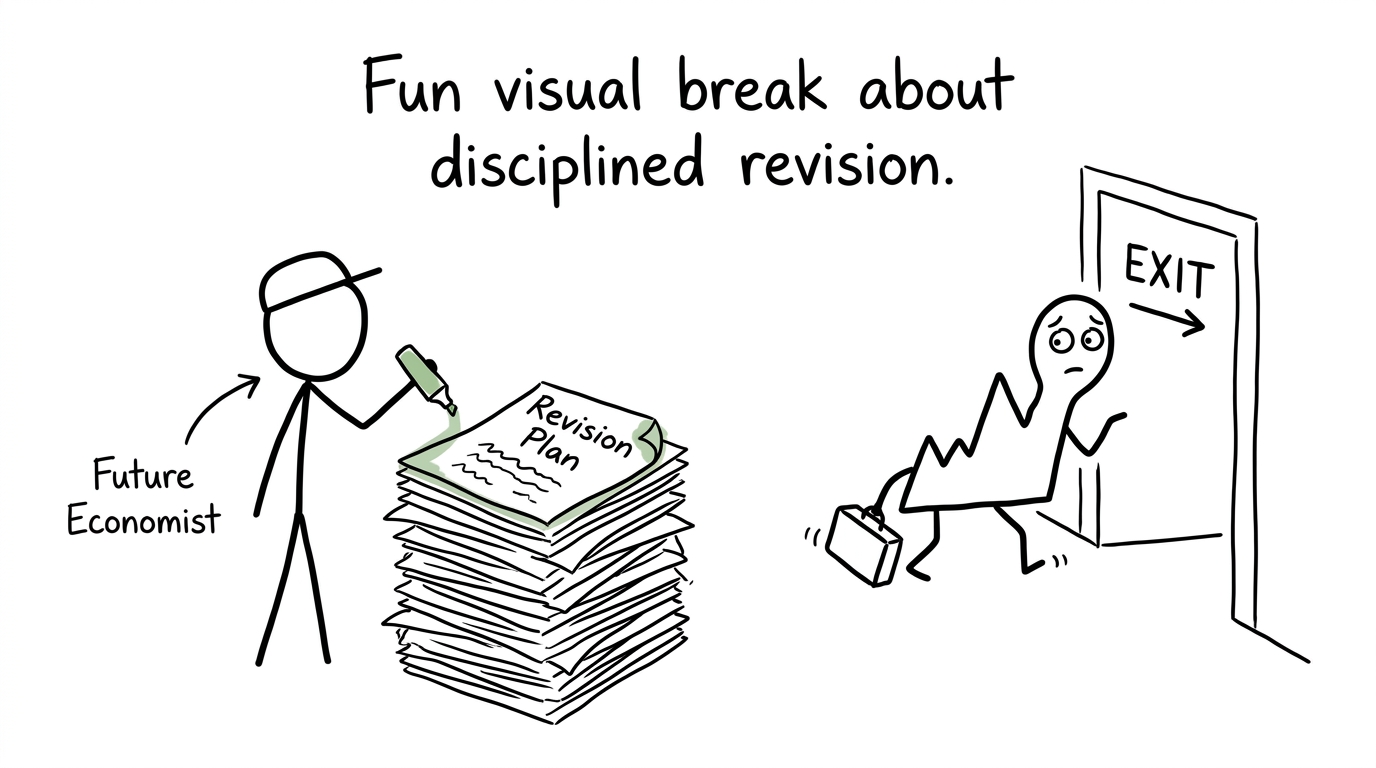 A future economist using a highly organised revision plan