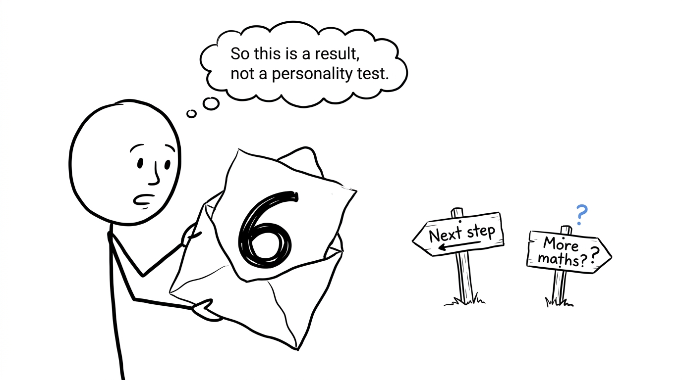 A student realises that a GCSE result is not a personality test