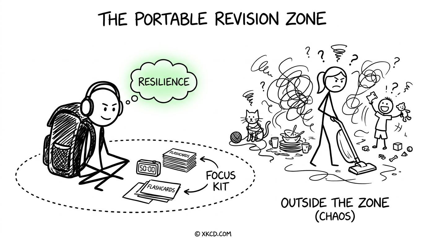 A portable focus kit creating a tiny revision zone