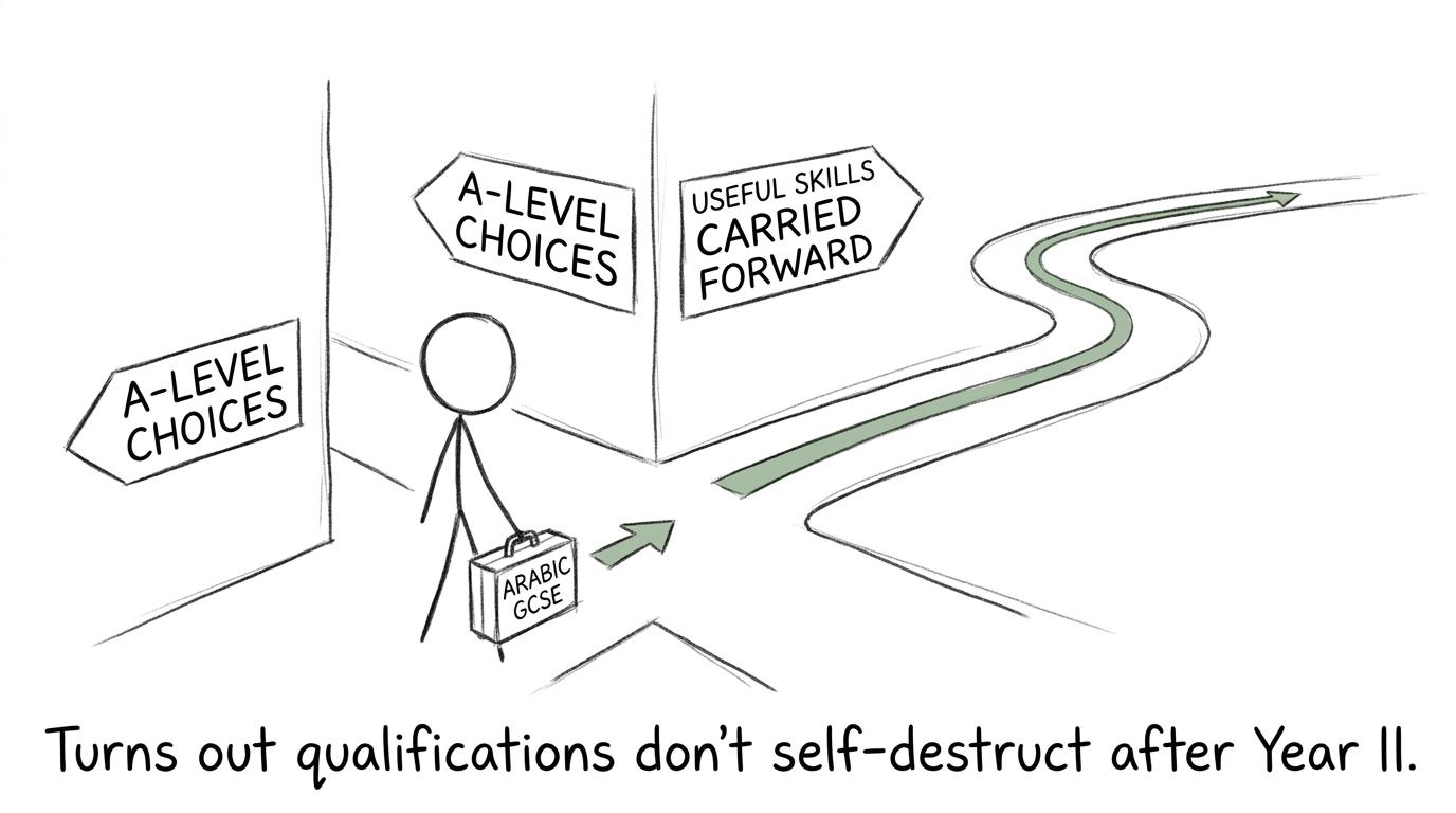 A student discovers that useful GCSE skills continue beyond Year 11