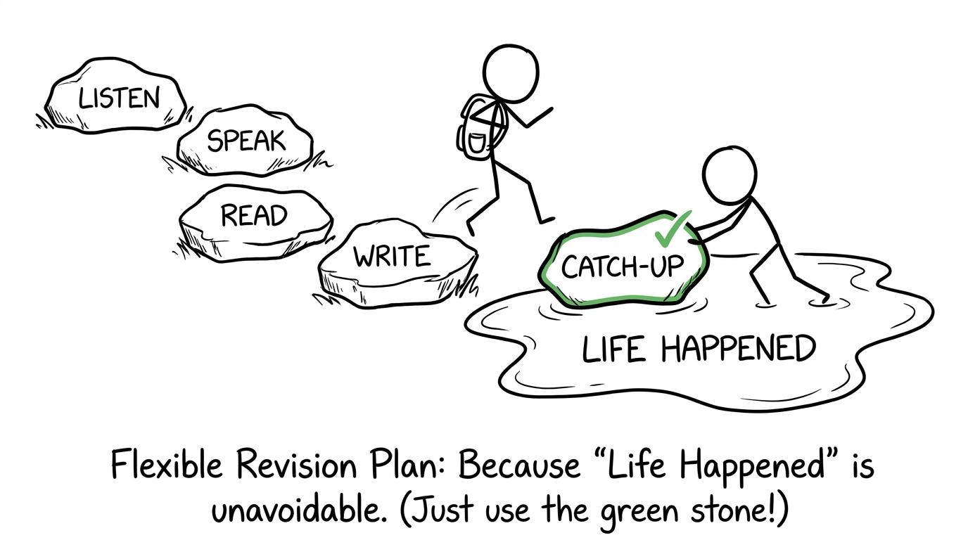 A catch-up slot rescues a flexible revision week when life changes