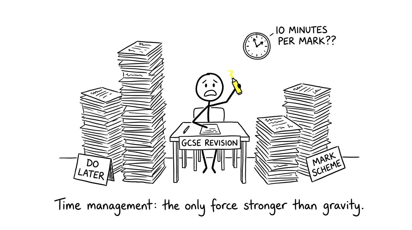 Student vs stacks of past papers