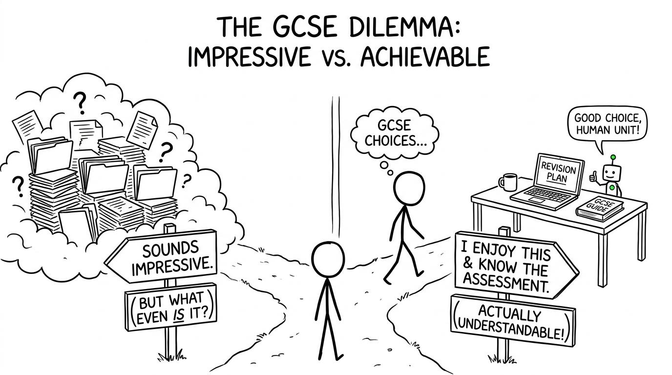 A student chooses a thoughtful GCSE path rather than an impressive-sounding one