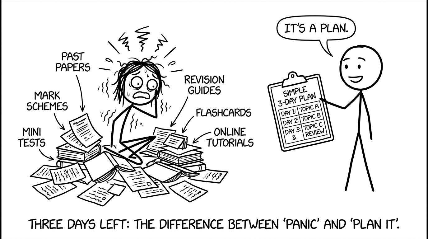A stressed student meets a calm 3-day plan