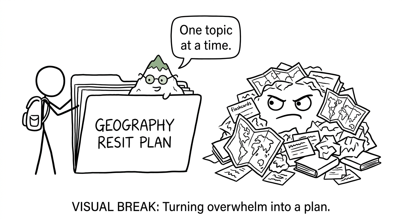 A student discovers that a friendly mountain prefers one geography topic at a time