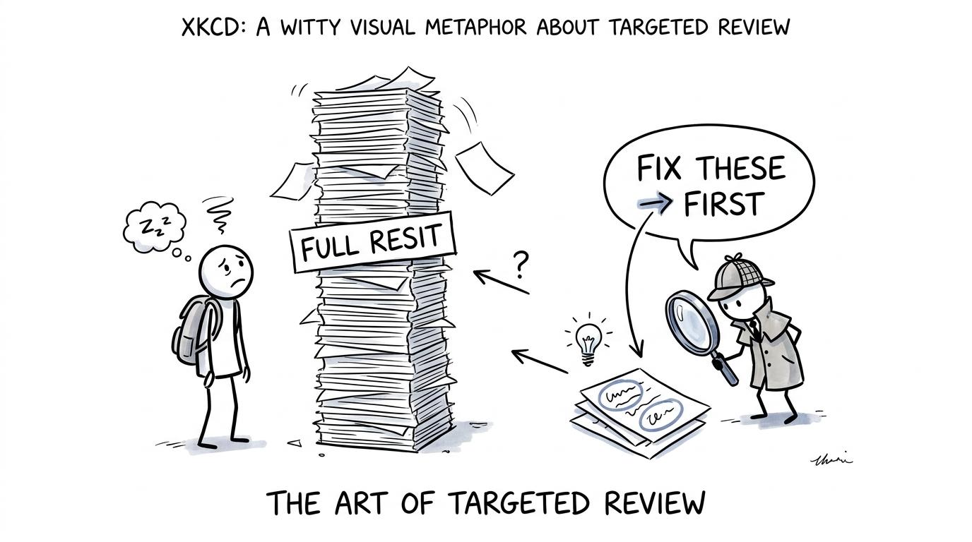 A student choosing between an enormous full resit and three targeted corrections