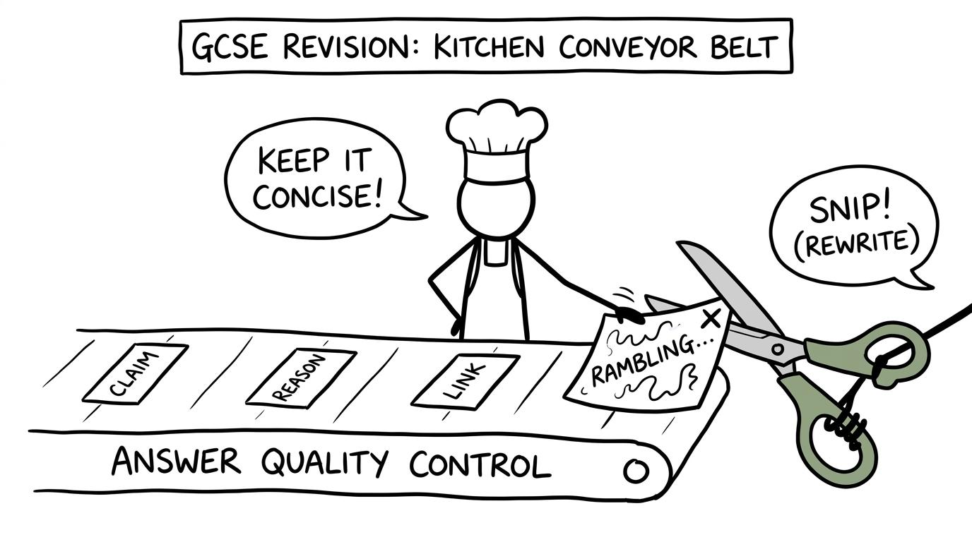 A quality-control kitchen checks claims, reasons and links