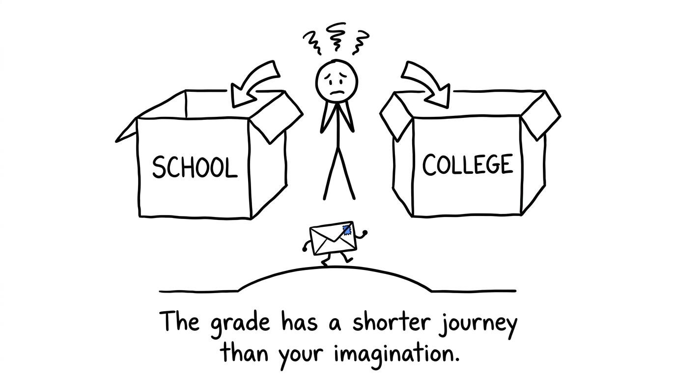 A GCSE result making a much calmer journey than the student imagined