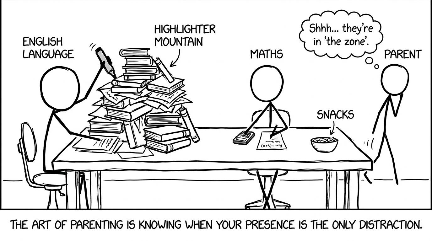 English and maths at the same table
