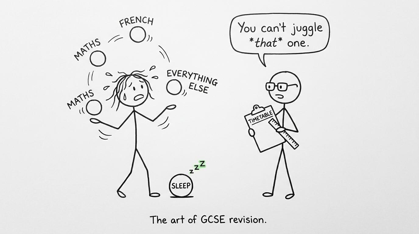 A student juggling French, maths, sleep and everything else