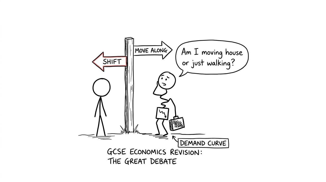 A demand curve wonders whether it is shifting or moving along