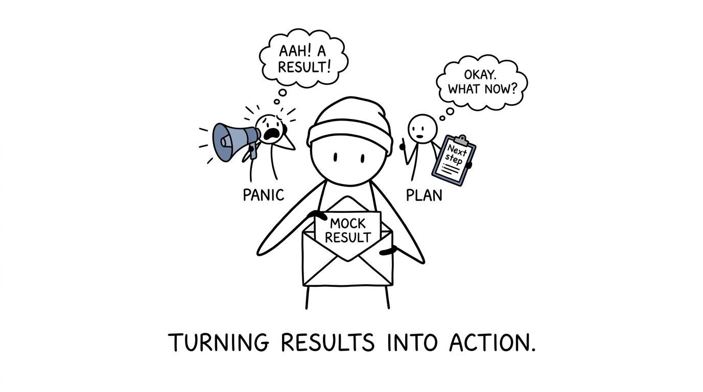 A calm plan competes with panic after mock results