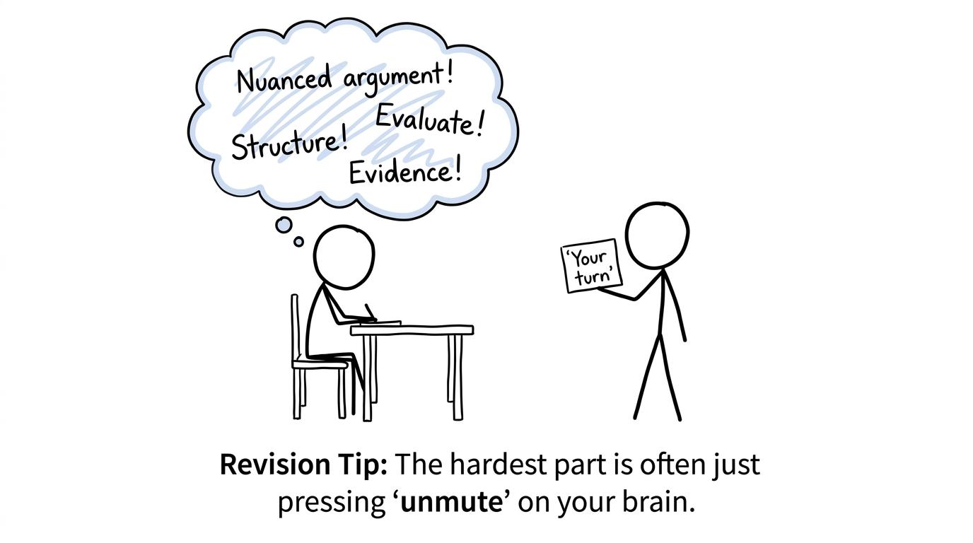 A tutor encourages a quiet student to join a revision discussion
