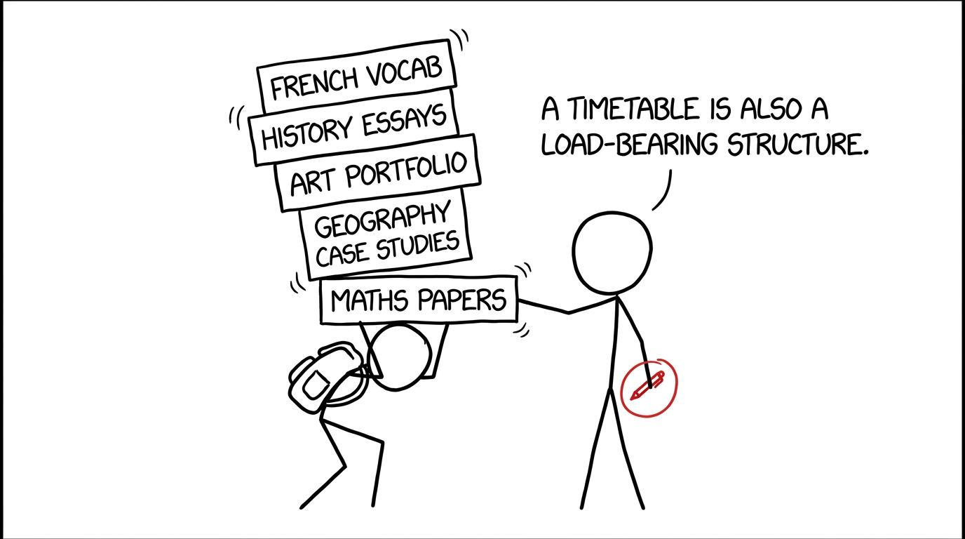 A revision timetable proves to be a load-bearing structure