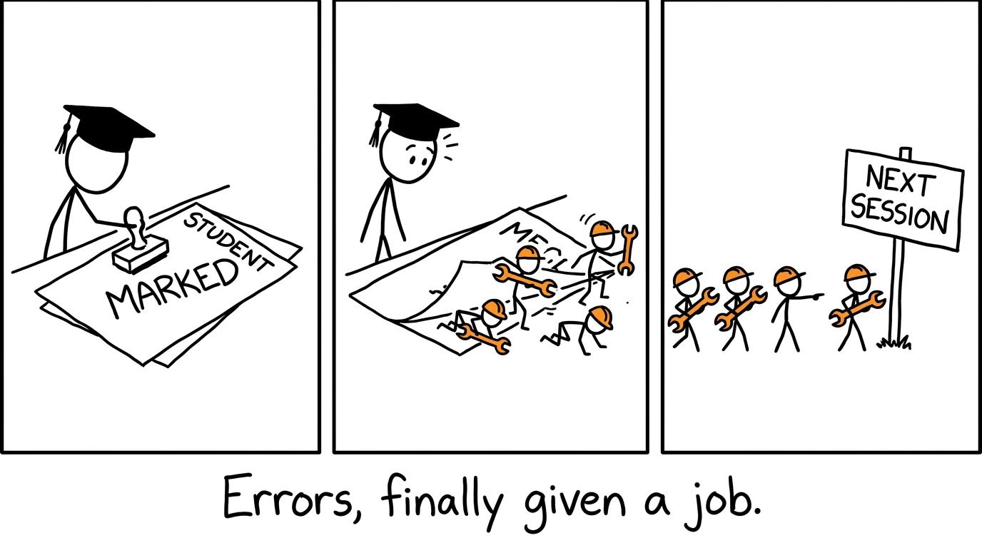Revision errors become helpful mechanics for the next session