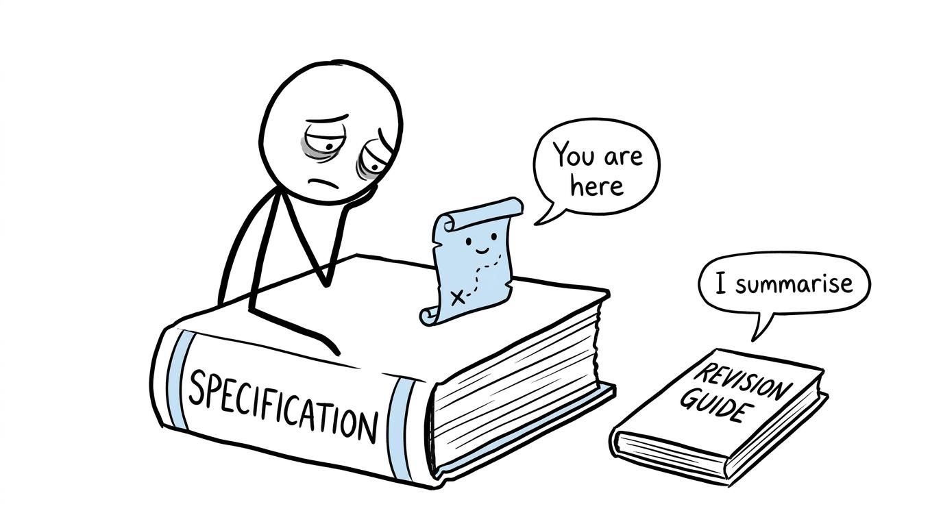 A student discovers that the specification is a map rather than a monster
