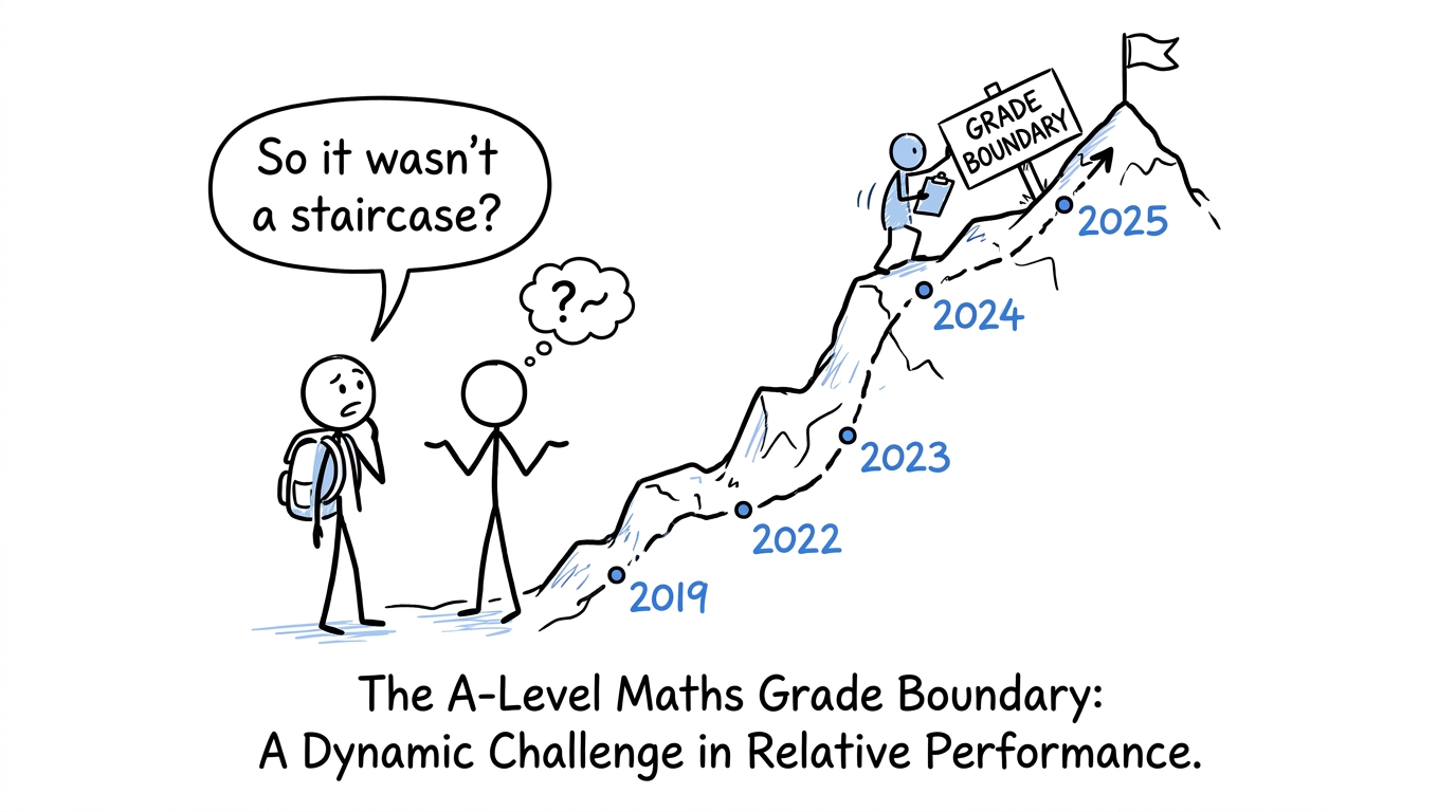 A student discovers that grade boundaries follow a moving mountain trail