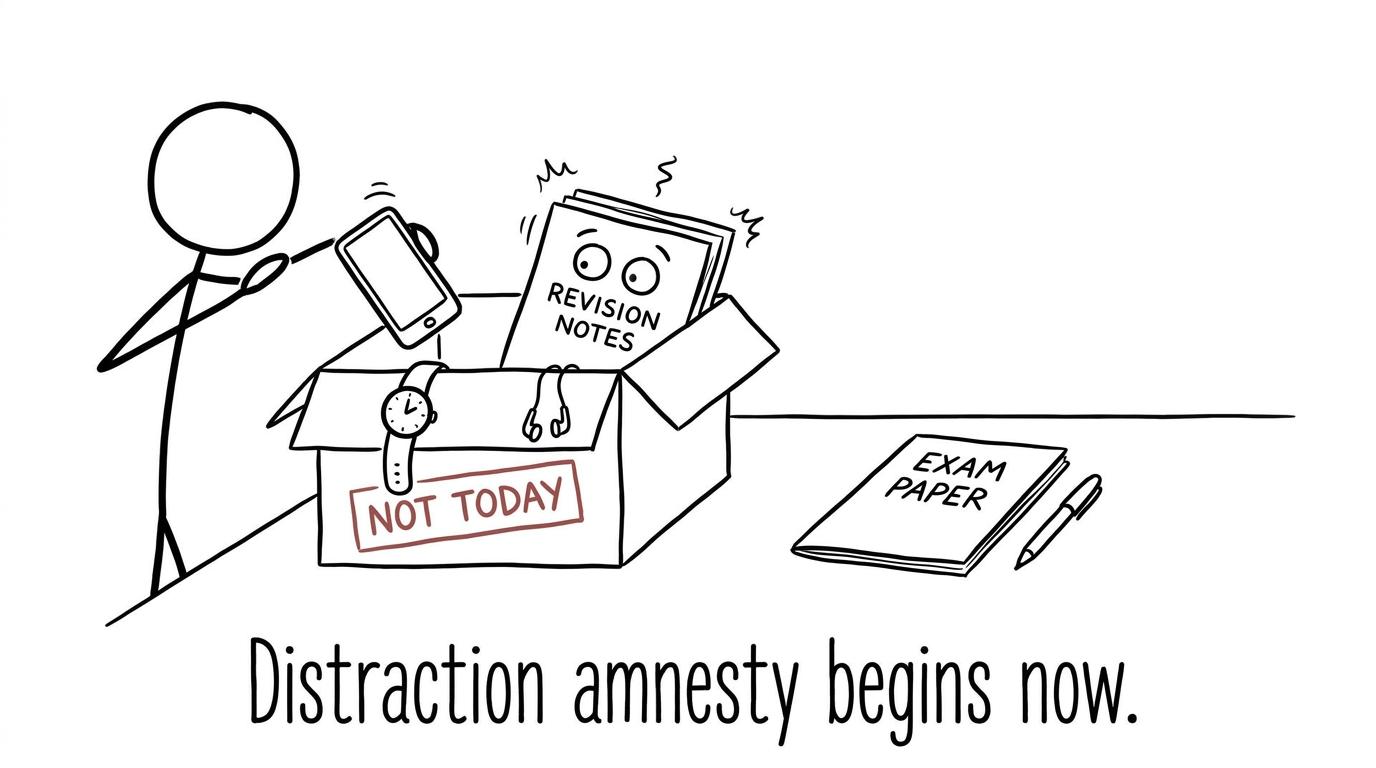 A student's distractions enter temporary protective custody
