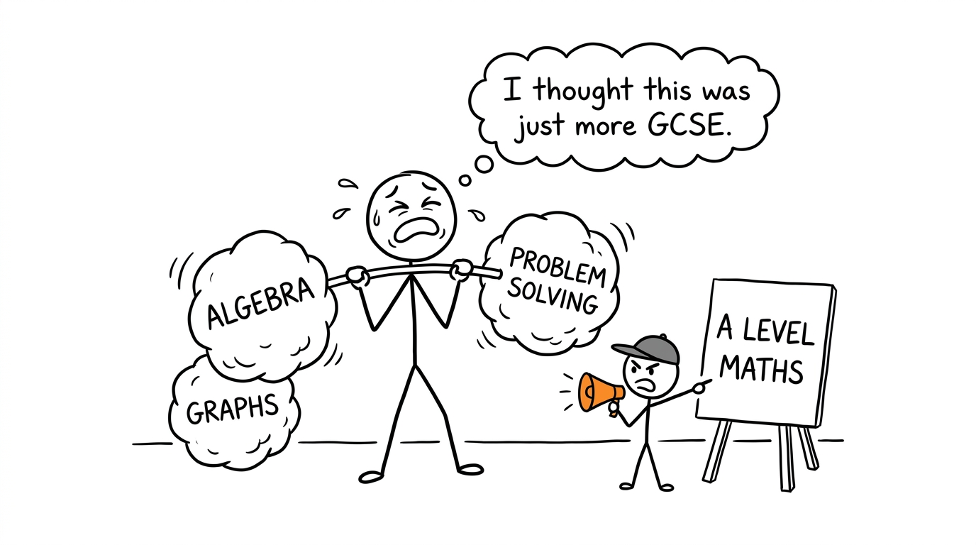 A student discovers that A Level Maths is a serious mathematical workout
