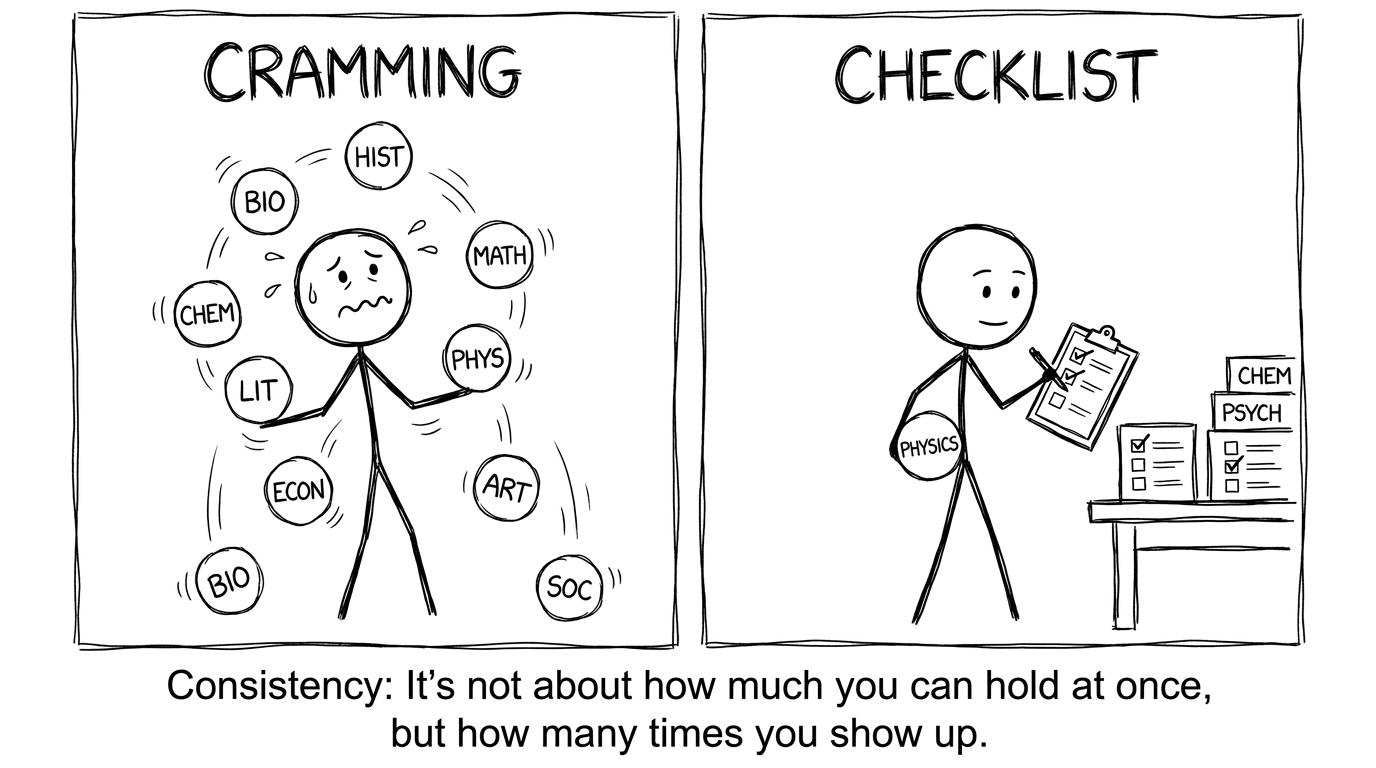 Cramming vs checklist