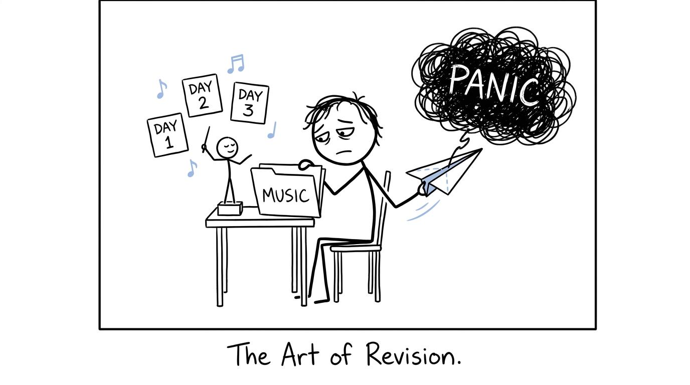 A student turns a panic cloud into a calm three-day plan