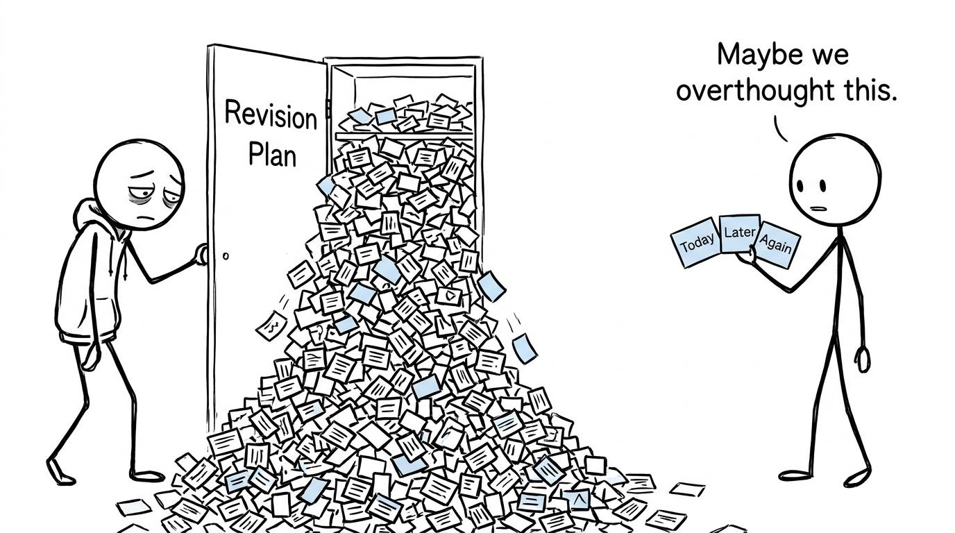 A simple revision habit survives an avalanche of complicated flashcards