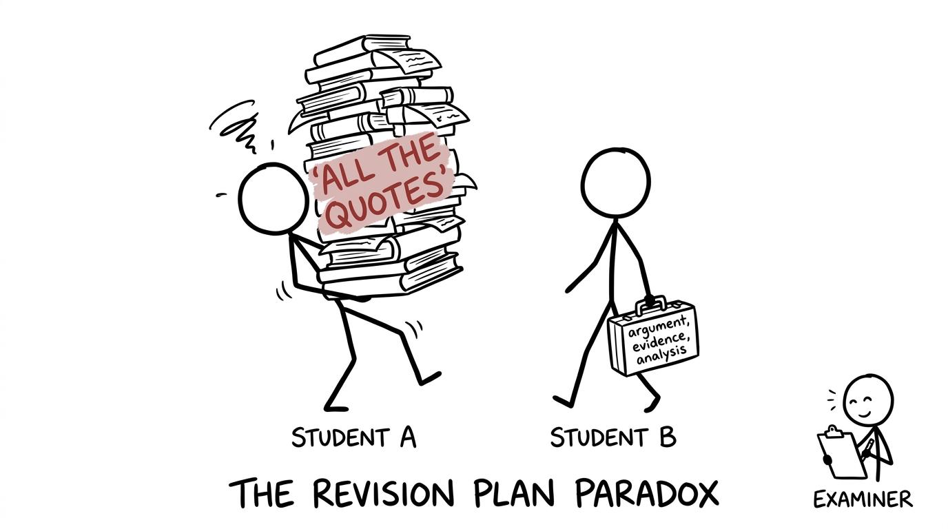 Two revision strategies: all the quotations versus a small analytical toolkit