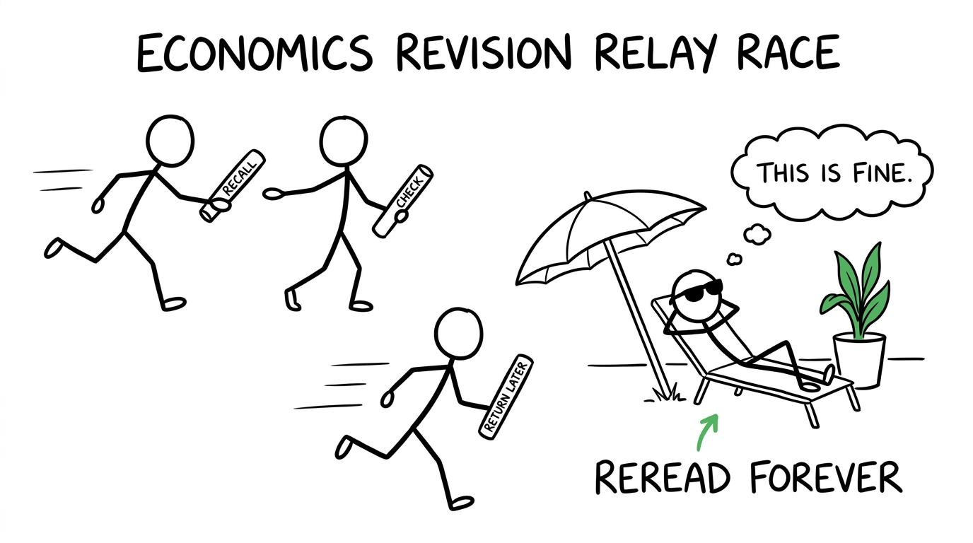 A revision relay using recall, checking and planned returns