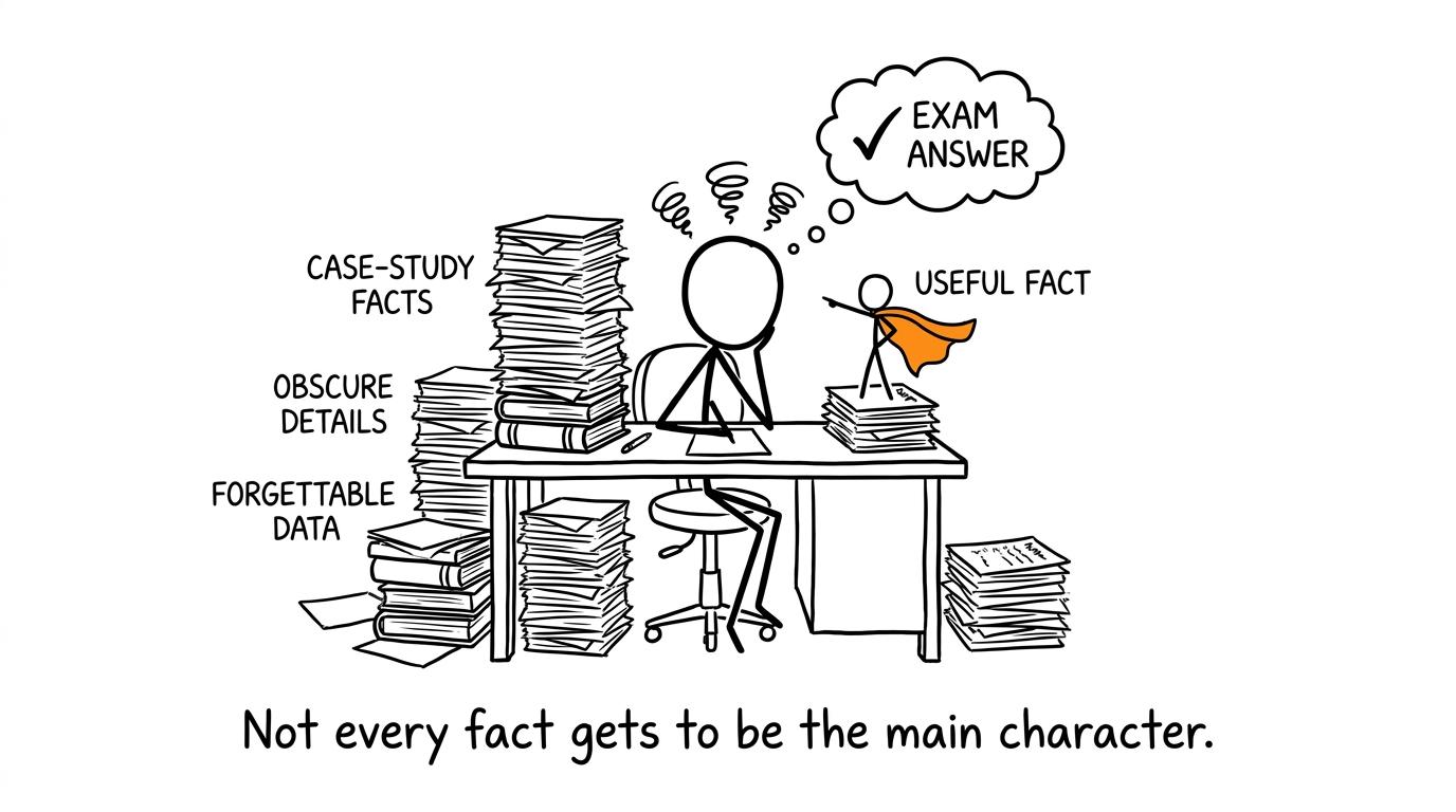 One useful case-study fact becomes the main character