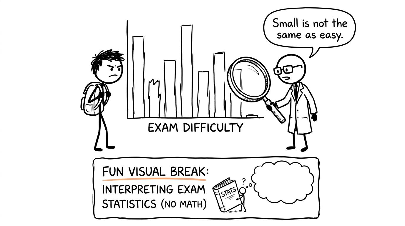 A student examines a small bar while being reminded that small does not mean easy