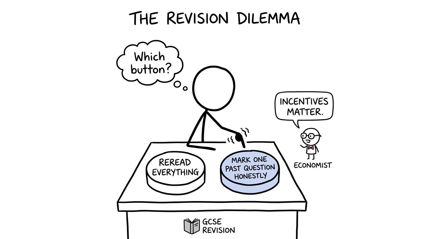 A student reluctantly chooses honest marking over endless rereading