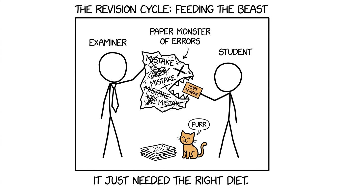 A mark scheme turns an intimidating paper monster into a harmless kitten