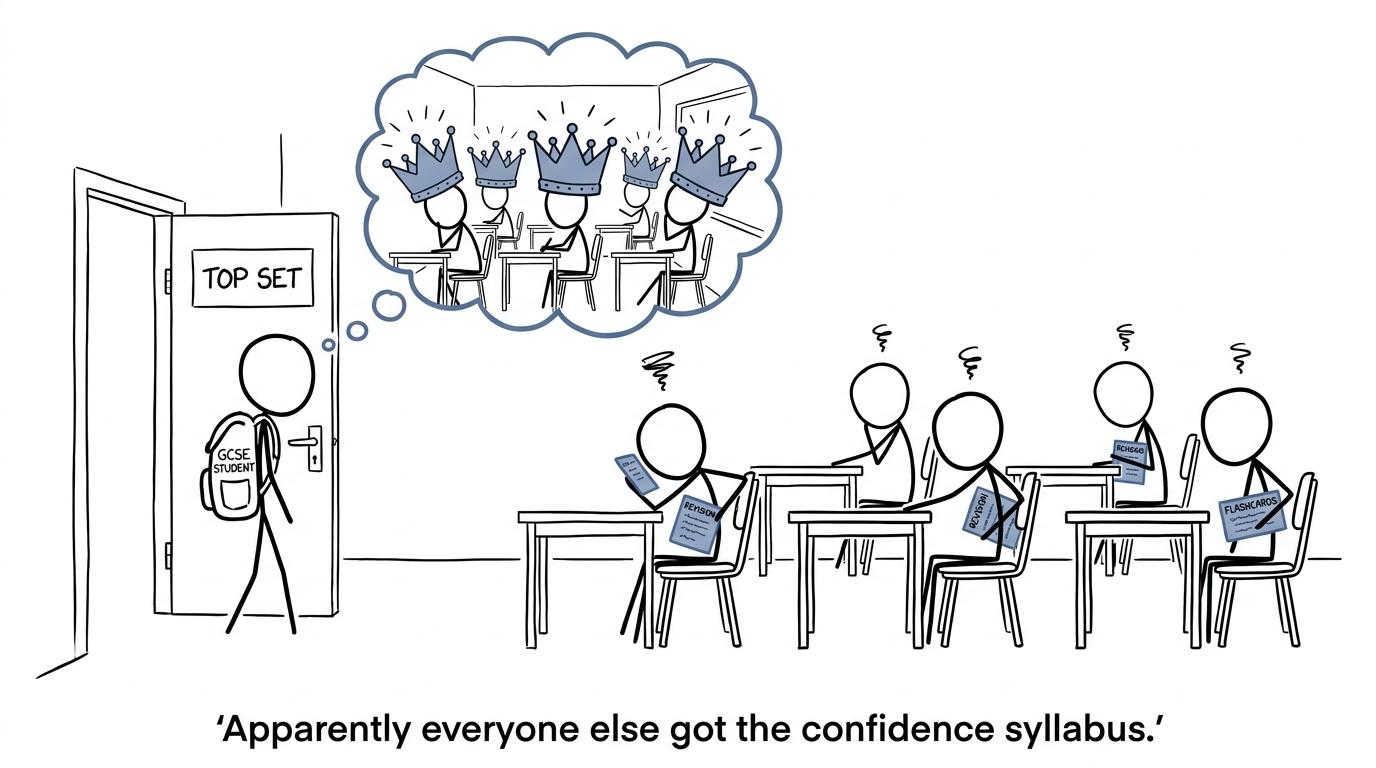 Students discover that confidence was not included in the syllabus