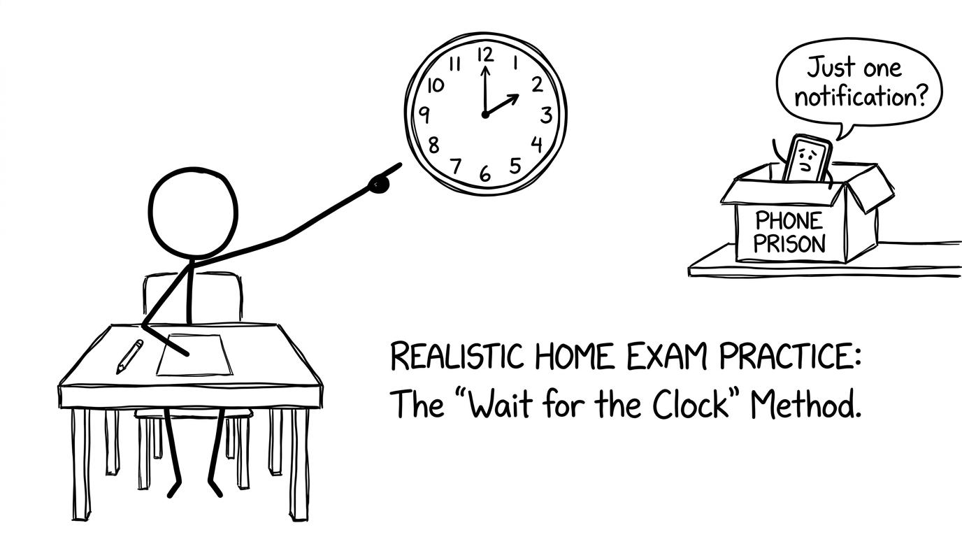 A student protects a home mock from one persuasive notification
