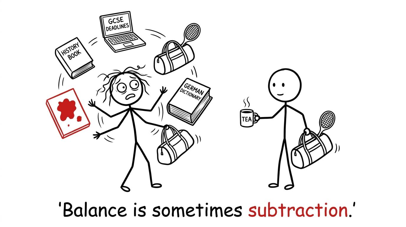 A student discovering that balance sometimes requires subtraction