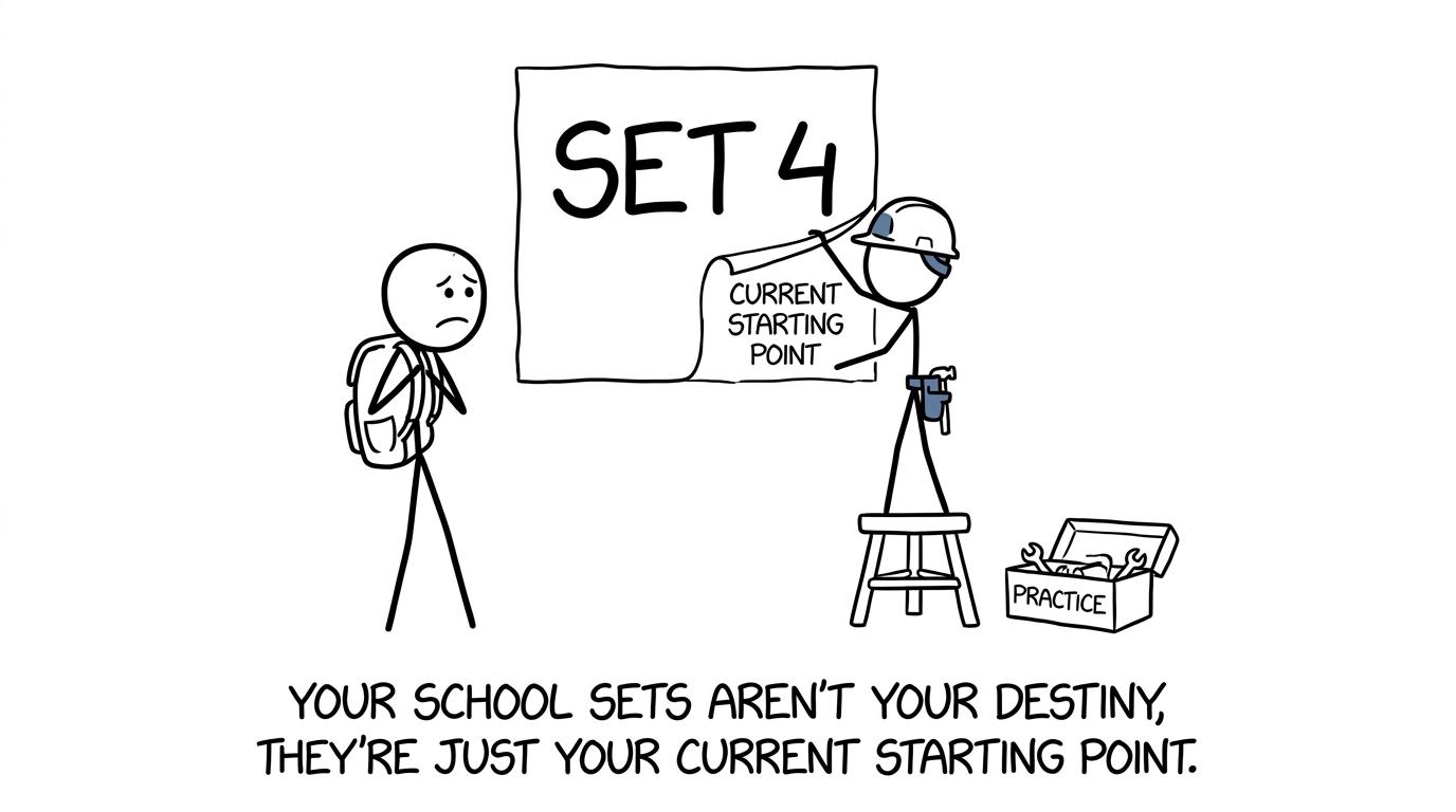 A student discovers that a set number is only a current starting point