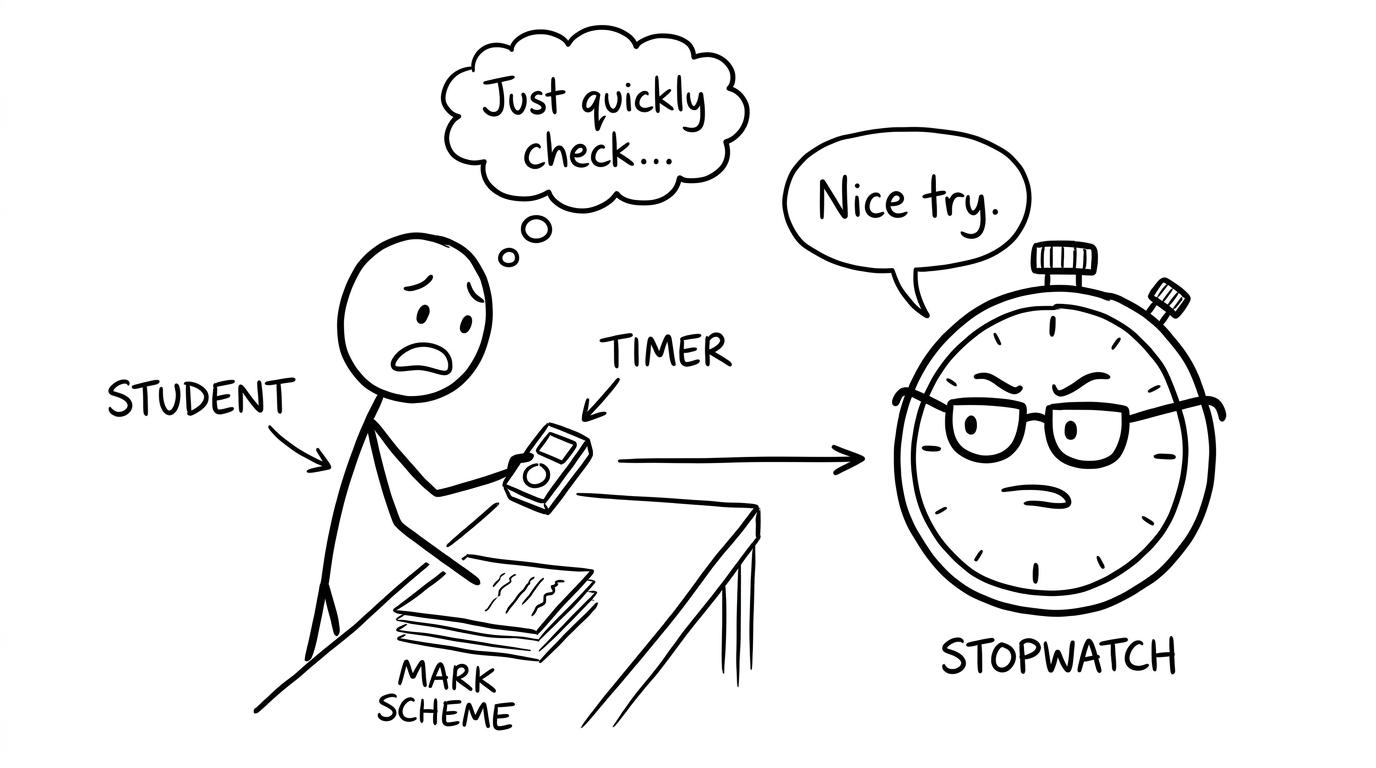 Stopwatch catching mark scheme cheating