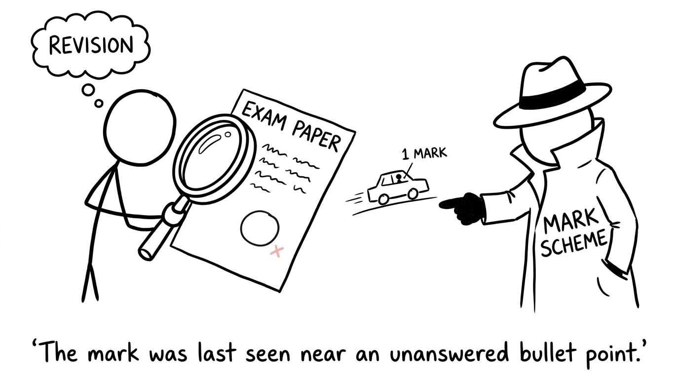 A mark scheme detective tracking down a lost mark