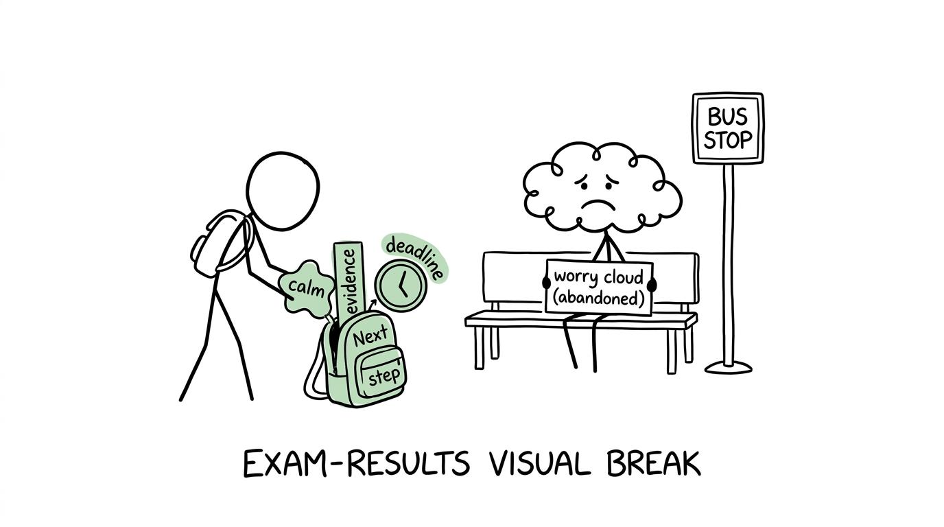 A student packs calm, evidence and deadlines for the next step after results day