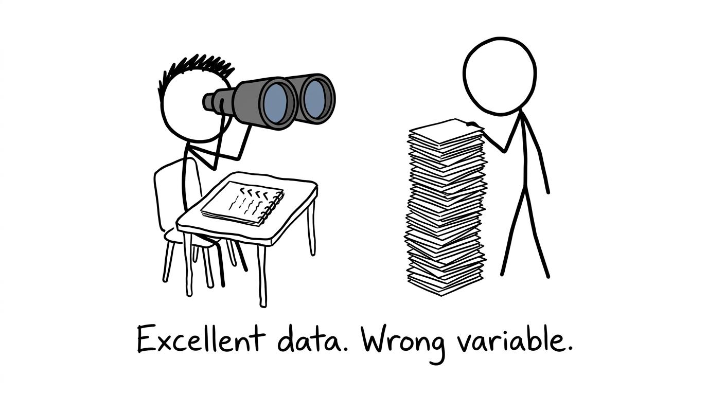 A student gathers impressive but unhelpful data about a friend's revision