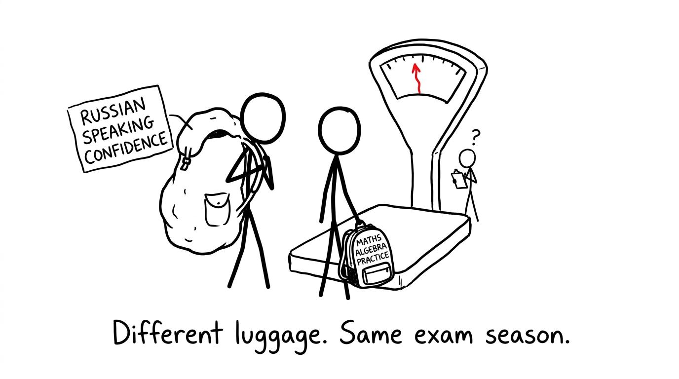 Students attempt to weigh two completely different revision backpacks