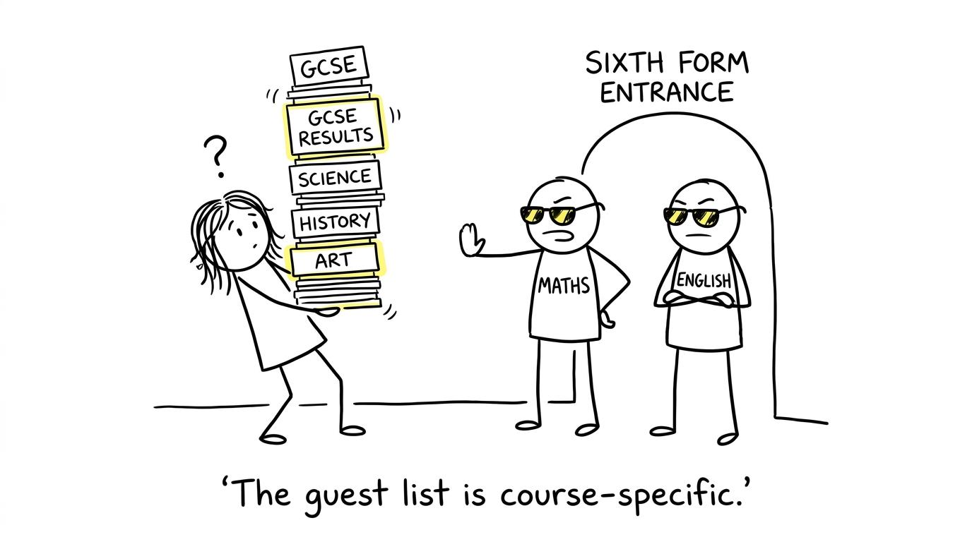 Maths and English acting as course-specific sixth-form gatekeepers