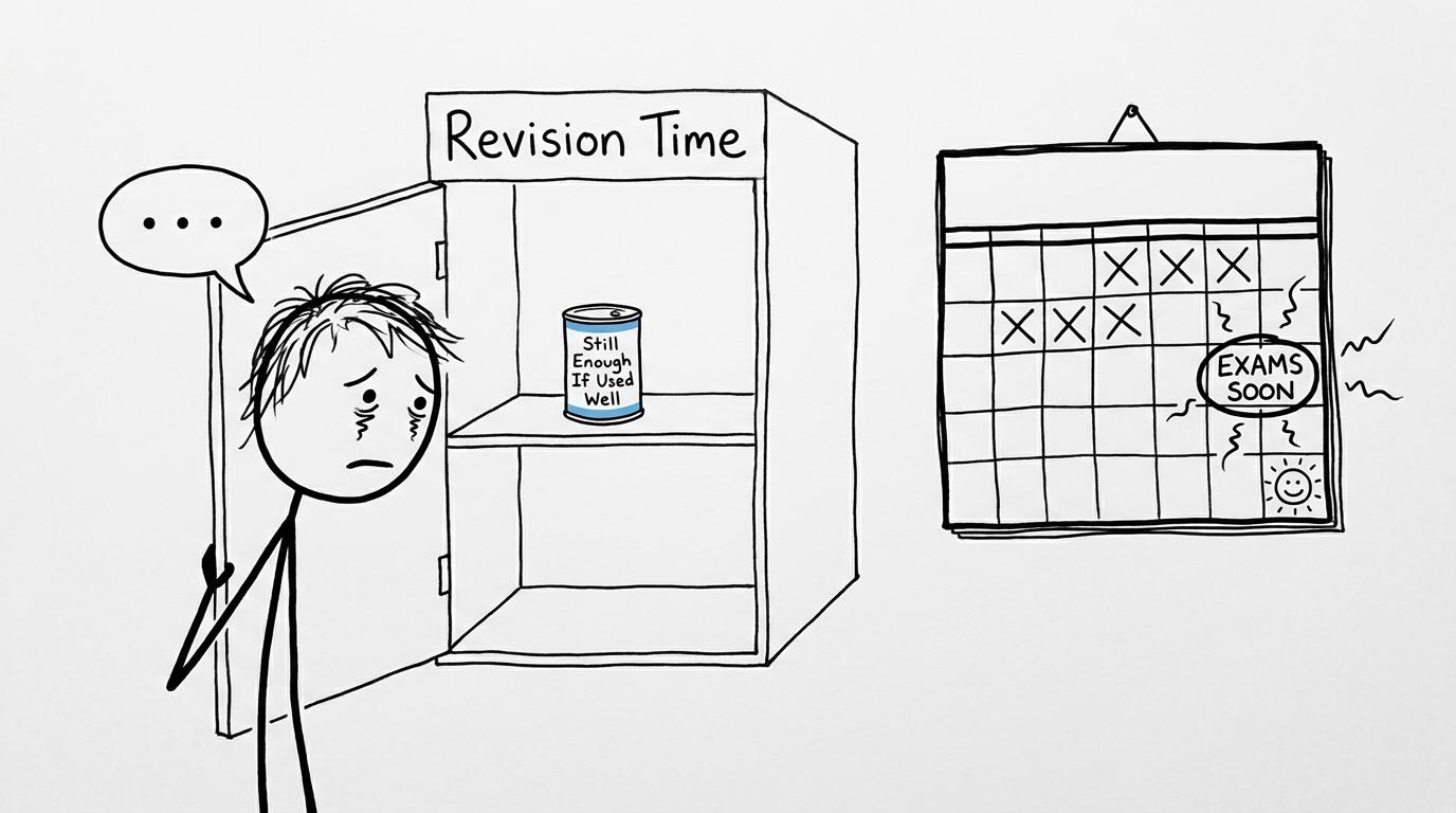 A student discovers that a small amount of revision time can still be useful