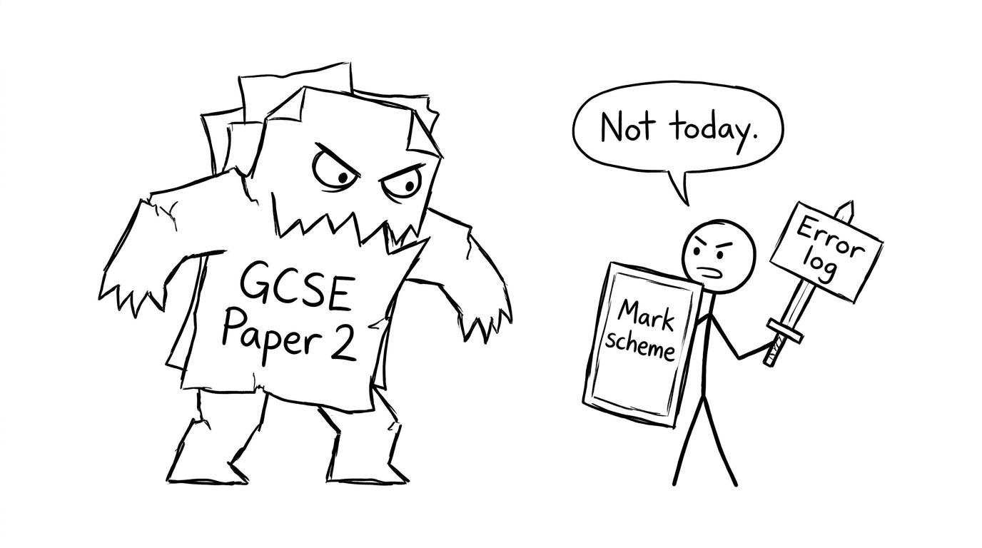 Exam paper monster comic