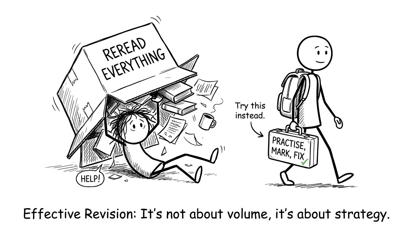 One student struggles with endless rereading while another uses a practise, mark and fix toolbox